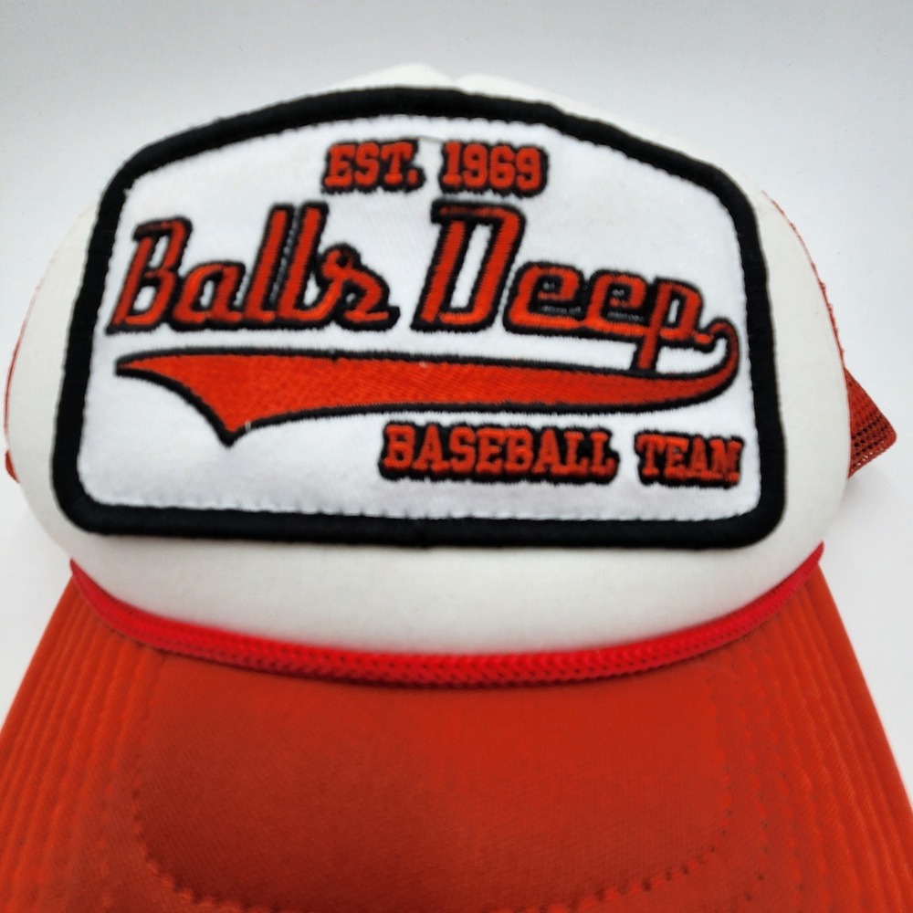 Spirit Balls Deep Baseball Team Trucker Hat Snapback Mesh Cap Humor Dad Gag Gift